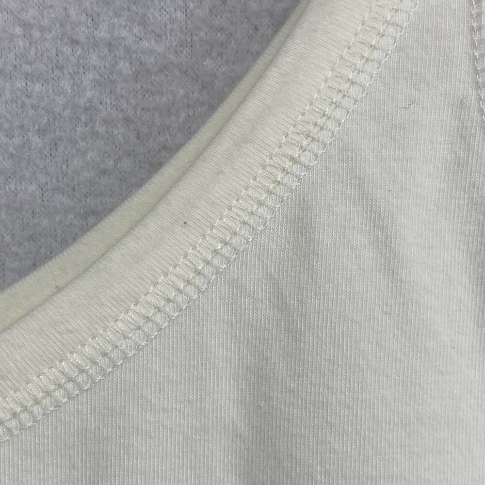 EILEEN FISHER Tank Top L Cotton Stretch Jersey Scoop Neck Camisole White USA - Picture 6 of 9